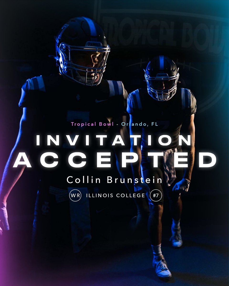 IC_Football's tweet photo. Congratulations to Collin Brunstein on accepting his invitation to the @TropicalBowlUSA ! 🌴 https://t.co/Kbf1sm1jHf