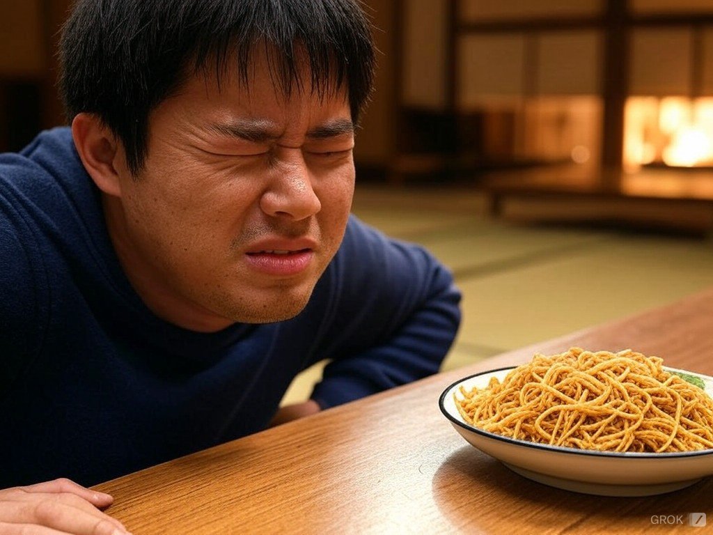 焼きそば大食い腹下し男性（誰需要）