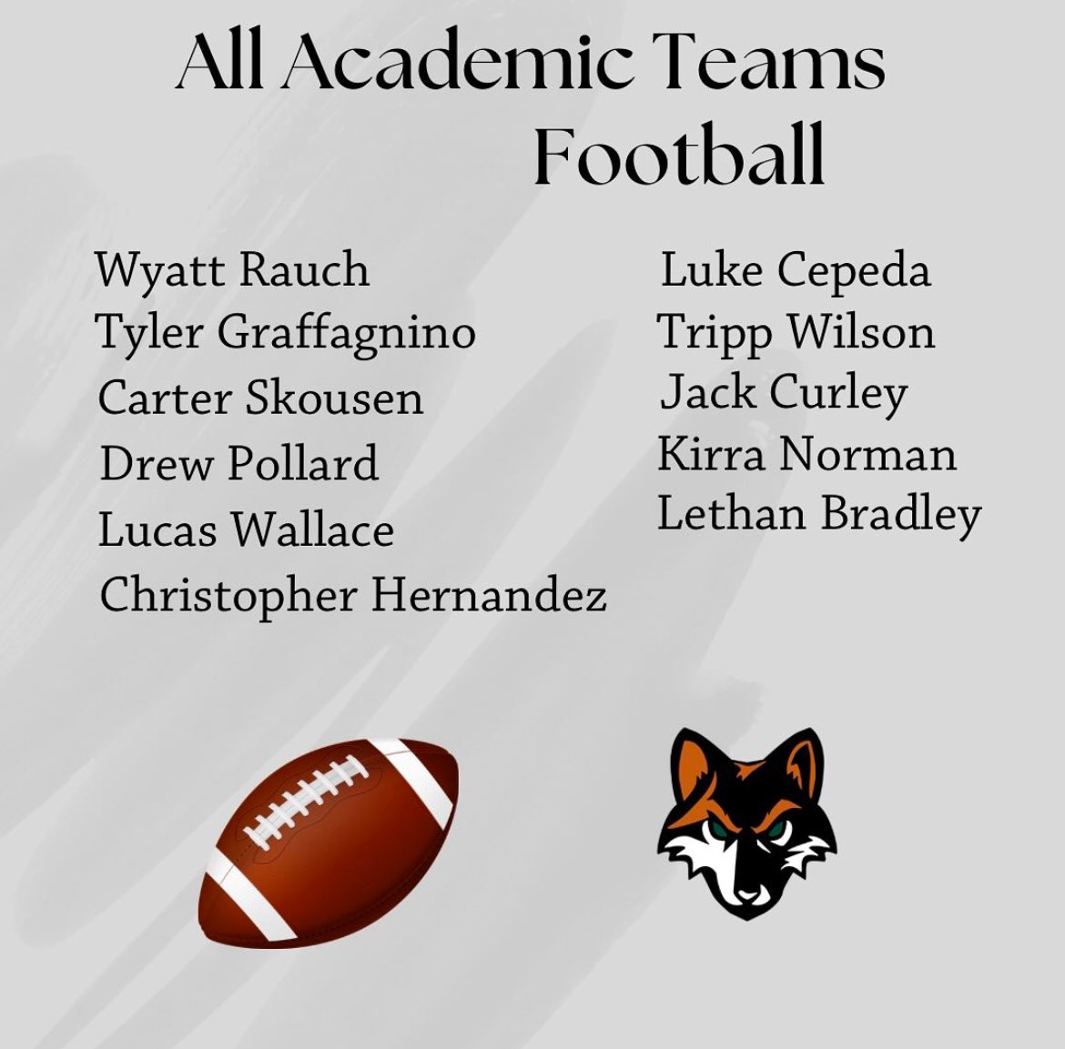 Christopher Hernandez (@chrish3rnandez) on Twitter photo Great to be part of the All Academic Team for football!
<a href="/JUSTCHILLY/">Just Chilly</a> <a href="/ryanfreeman1111/">Ryan Freeman</a> <a href="/CampoStrength/">Campo Verde Strength</a> <a href="/coachfreemancv/">CV Football</a> <a href="/hsfootballfan23/">AZHSFB Fan 🏈🏈</a> <a href="/BJMedia1/">BJ Media</a> Great to be part of the All Academic Team for football!
<a href="/JUSTCHILLY/">Just Chilly</a> <a href="/ryanfreeman1111/">Ryan Freeman</a> <a href="/CampoStrength/">Campo Verde Strength</a> <a href="/coachfreemancv/">CV Football</a> <a href="/hsfootballfan23/">AZHSFB Fan 🏈🏈</a> <a href="/BJMedia1/">BJ Media</a>