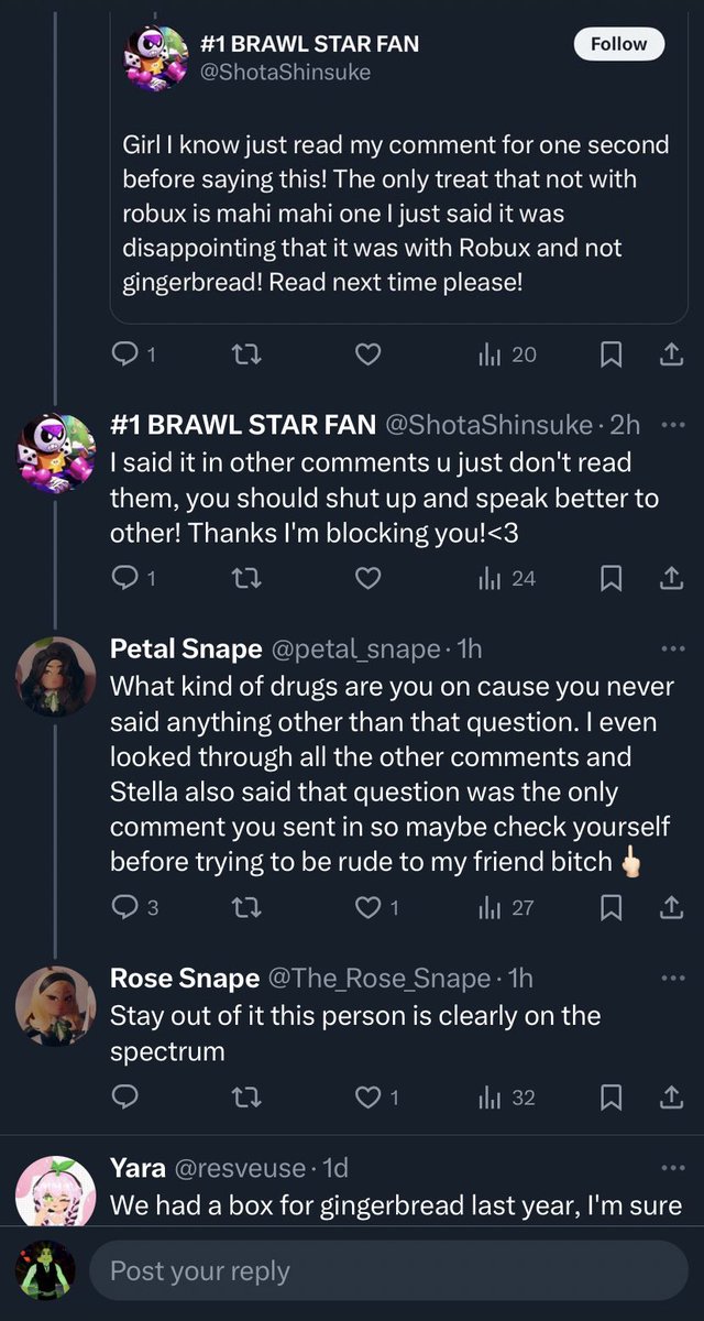 Danny_Nott01's tweet photo. @ShotaShinsuke @petal_snape If you want to post about my friends then at least post the whole conversation.
Stella only got rude because you acted like she didn’t read your comment when all you literally did was post a question. https://t.co/zvF4XOYPXs