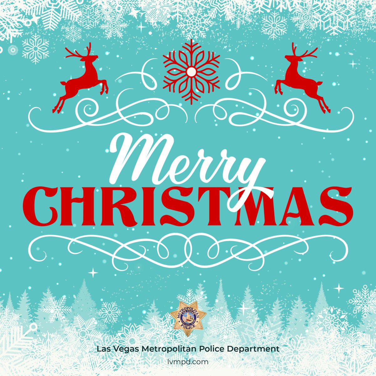 🎄✨ Merry Christmas from LVMPD! ✨🎄

Wishing you joy, love, and a safe holiday season. Let’s spread kindness, look out for one another, and make it a peaceful celebration.

Stay safe, Las Vegas! 🎁❄️

#MerryChristmas #LVMPD #HappyHolidays