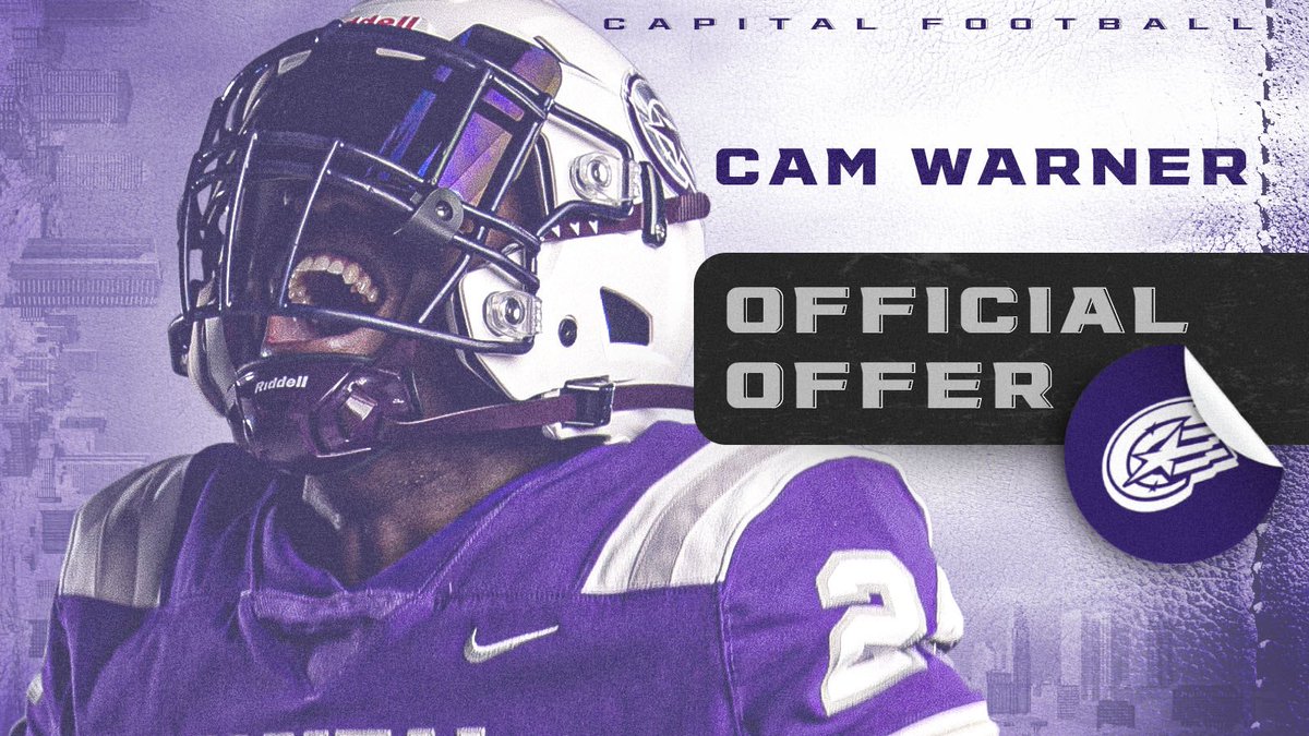 cameronwarner_3's tweet photo. After a great conversation with @Coachcalexander I am grateful to receive my 8th offer from @CapitalU_FB.
@Roth_3rd @Rich_Man11 @MichFBFrenzy @SWMFBR @MIexposure @TheD_Zone https://t.co/ewIjYo1FK1