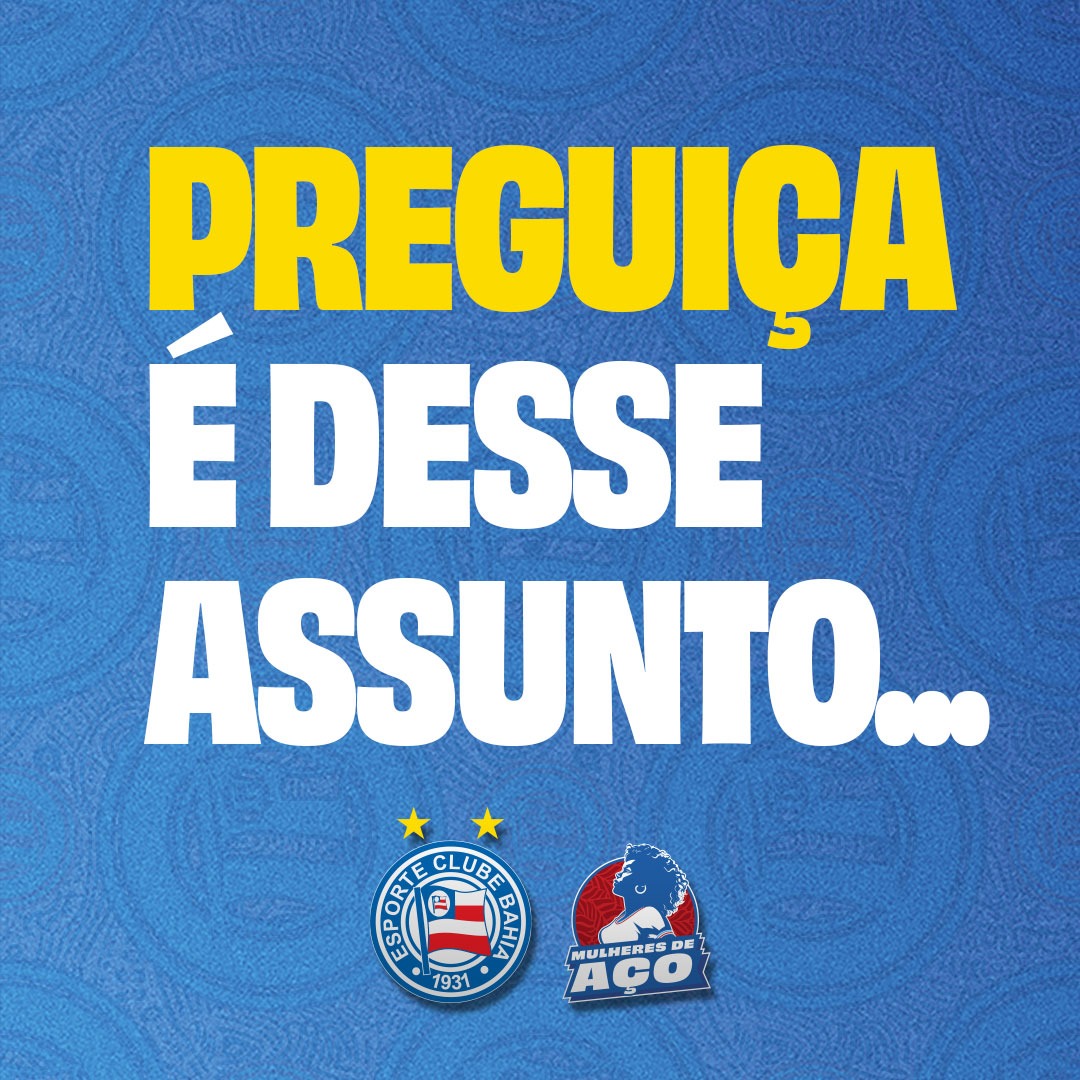 O Esporte Clube Bahia vem a público lamentar e repudiar comentário depreciativo ao povo baiano durante a transmissão do jogo do nosso time feminino, nesta terça-feira, pela Brasil Ladies Cup, no Canal Goat. 

Preguiça mesmo é ainda ter que conviver com comentários assim. #BBMP