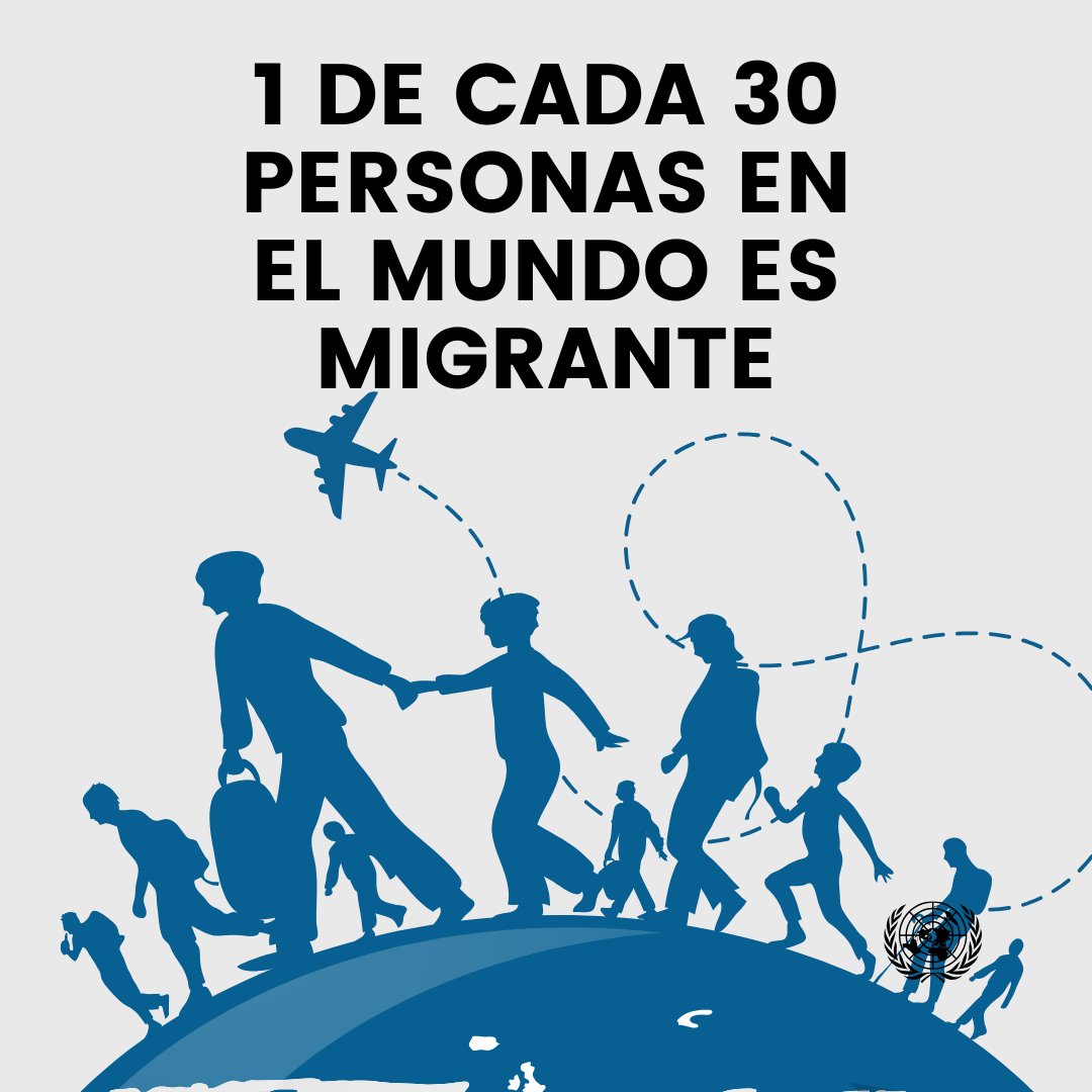 ¿Sabías que 1 de cada 30 personas en el mundo es migrante?

Este #DíaDelMigrante celebremos sus valiosas contribuciones a las comunidades de origen y acogida.

Los migrantes son parte integral de nuestras sociedades.

💙🔄para mostrar tu apoyo.
un.org/es/observances…