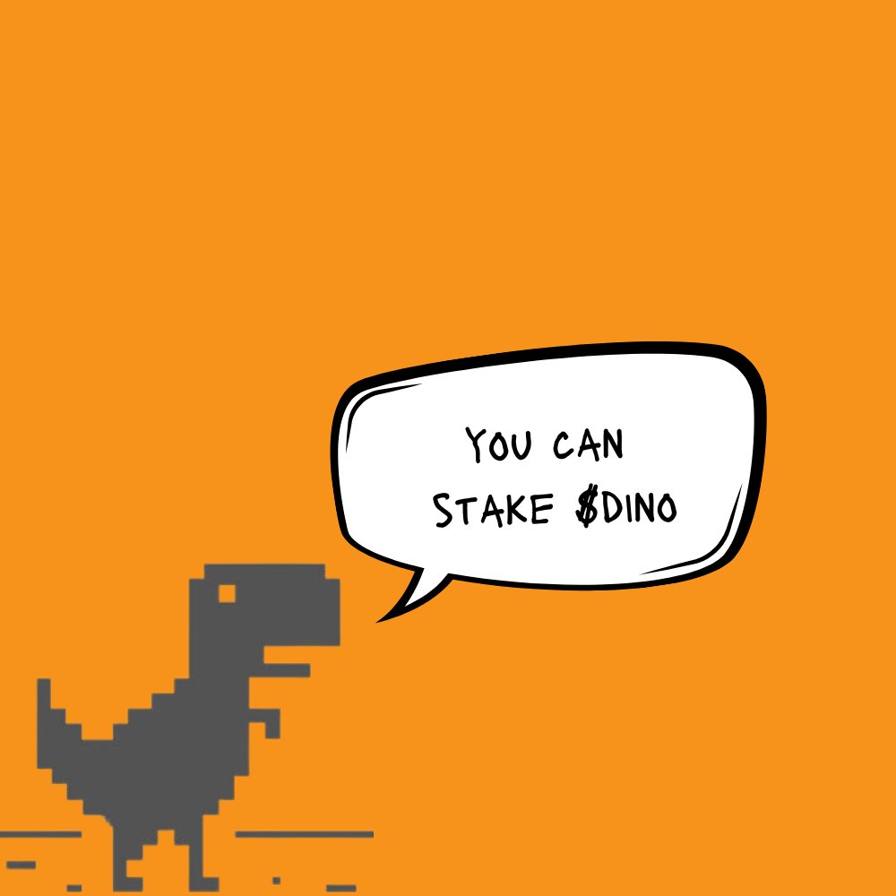 Where is the @dino_solanaa Community?           

Soon you can start staking $DINO for Bitcoin backed gains on the Just Network. ₿ 🚀