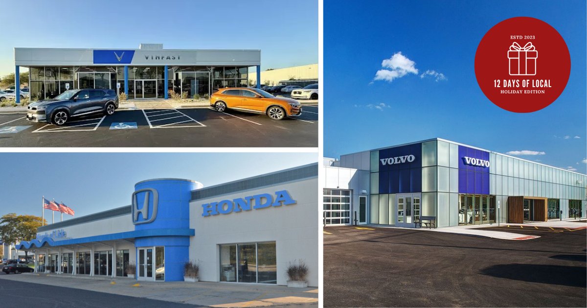 villageoflisle's tweet photo. Twelve Days of Local – Day 6: Featuring Chicagoland Automotive Group, a leader in the automotive industry. available to assist with your next car buying experience or even help you find the perfect vehicle to give this holiday season. #12DaysofLocal https://t.co/w8nmh2OWPY