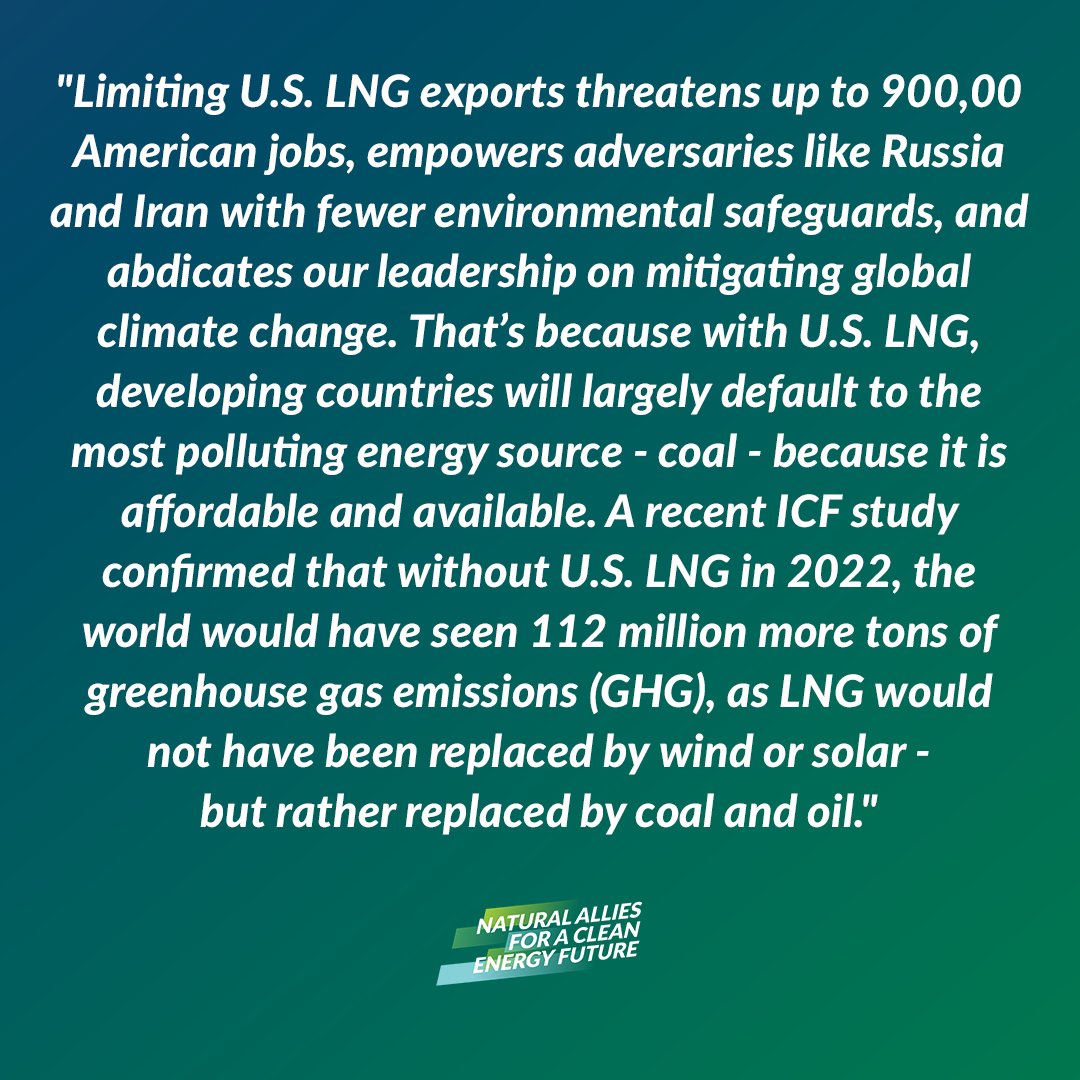 Natural_Allies's tweet photo. Our Leadership Team, including former @SenLandrieu, Rep. @TimRyan, Rep. Kendrick Meek, &amp; Philadelphia Mayor @Michael_Nutter, issued a statement condemning the @WhiteHouse @ENERGY’s report concerning U.S. LNG export terminals.

Read their full statement ➡️