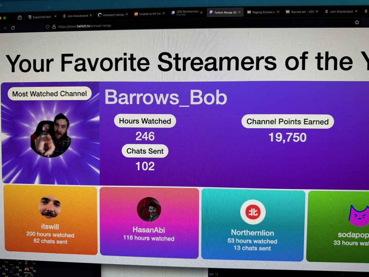 jakewprogrammer's tweet image. Thanks for a year of streams @BarrowsBob