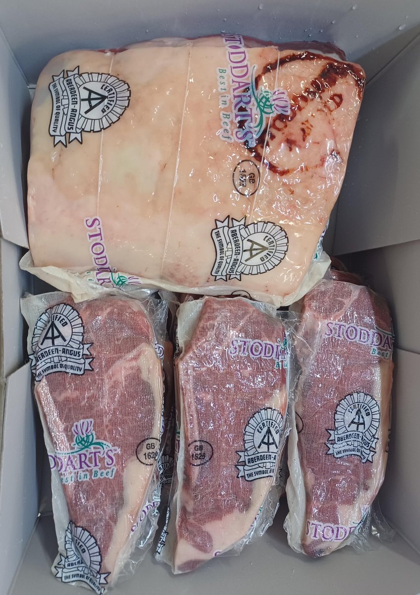 Dry aged Aberdeen Angus Sirloin 💥 #stoddartassured #bestinbeef #aberdeenangus #angus #scotchbeef #dryaged #dryagedbeef