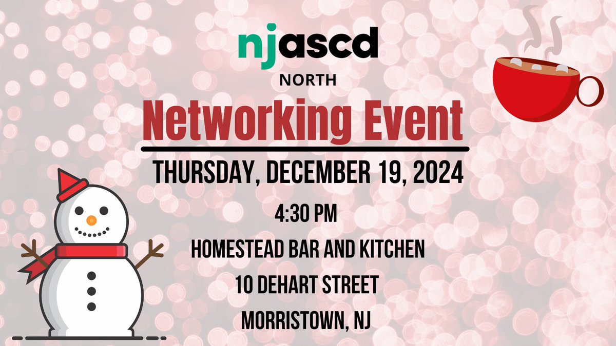 NJASCDNorth's tweet photo. Join us for our networking event on Thursday! All are welcome to attend! #whynjascd https://t.co/85kRQXcpaV