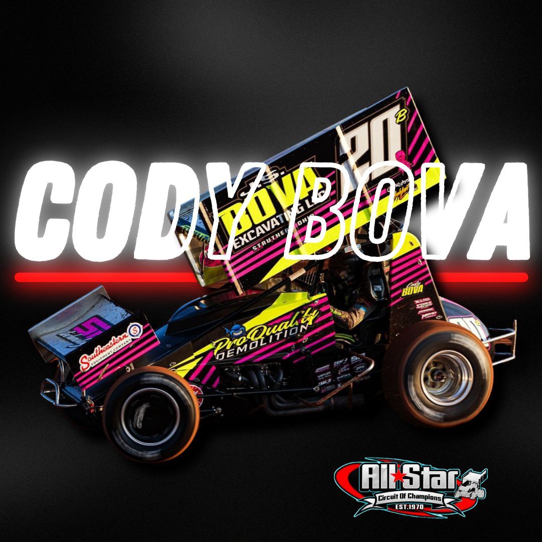 DRIVER ANNOUNCEMENT - Welcome <a href="/codybracing/">Cody Bova</a>! The 31-year-old driver from Struthers, Ohio is joining us full-time for the 2025 season.

<a href="/codybracing/">Cody Bova</a>
FB: Bova Racing
IG: @bovaracing