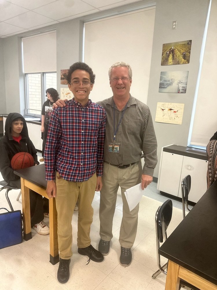 Part of Spirit Week was "Dress like a Teacher!"

Here we have Mr. Sanford X2!