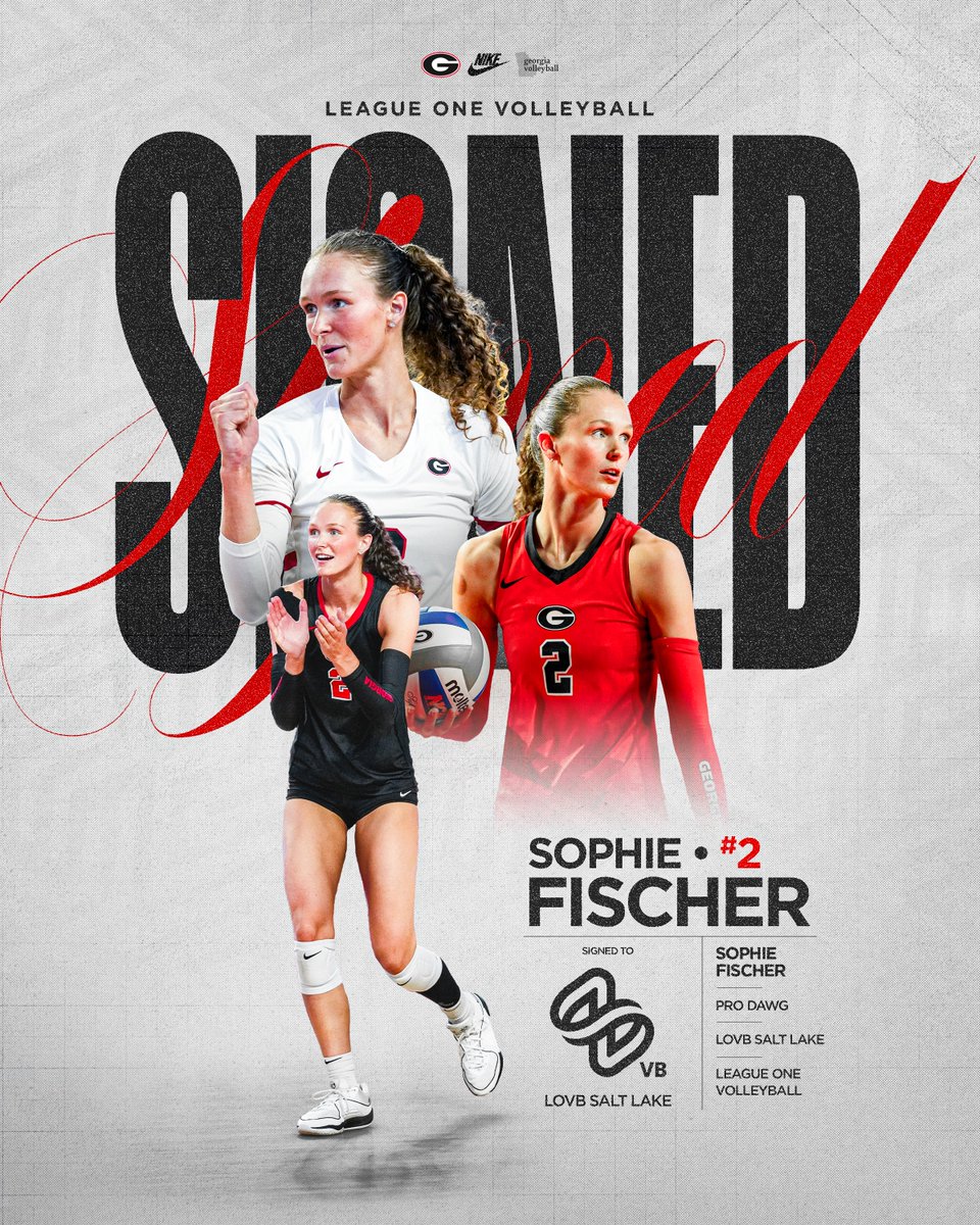 Georgia Volleyball (@ugavolleyball) on Twitter photo ICYMI we have a new โ๐ฃ๐ ๐ป๐๐จ๐โผ๏ธ
Sophie Fischer has signed with <a href="/leagueonevb/">League One Volleyball</a>'s LOVB Salt Lake (<a href="/lovbsl/">LOVB Salt Lake Volleyball</a>) โ๏ธ
LOVB Salt Lake will kick off its season on Wednesday, Jan. 8 in Atlanta at the Gateway Center Arena!
๐ฐ gado.gs/cfv
#GROW | #DGD | #GoDawgs ICYMI we have a new โ๐ฃ๐ ๐ป๐๐จ๐โผ๏ธ
Sophie Fischer has signed with <a href="/leagueonevb/">League One Volleyball</a>'s LOVB Salt Lake (<a href="/lovbsl/">LOVB Salt Lake Volleyball</a>) โ๏ธ
LOVB Salt Lake will kick off its season on Wednesday, Jan. 8 in Atlanta at the Gateway Center Arena!
๐ฐ gado.gs/cfv
#GROW | #DGD | #GoDawgs