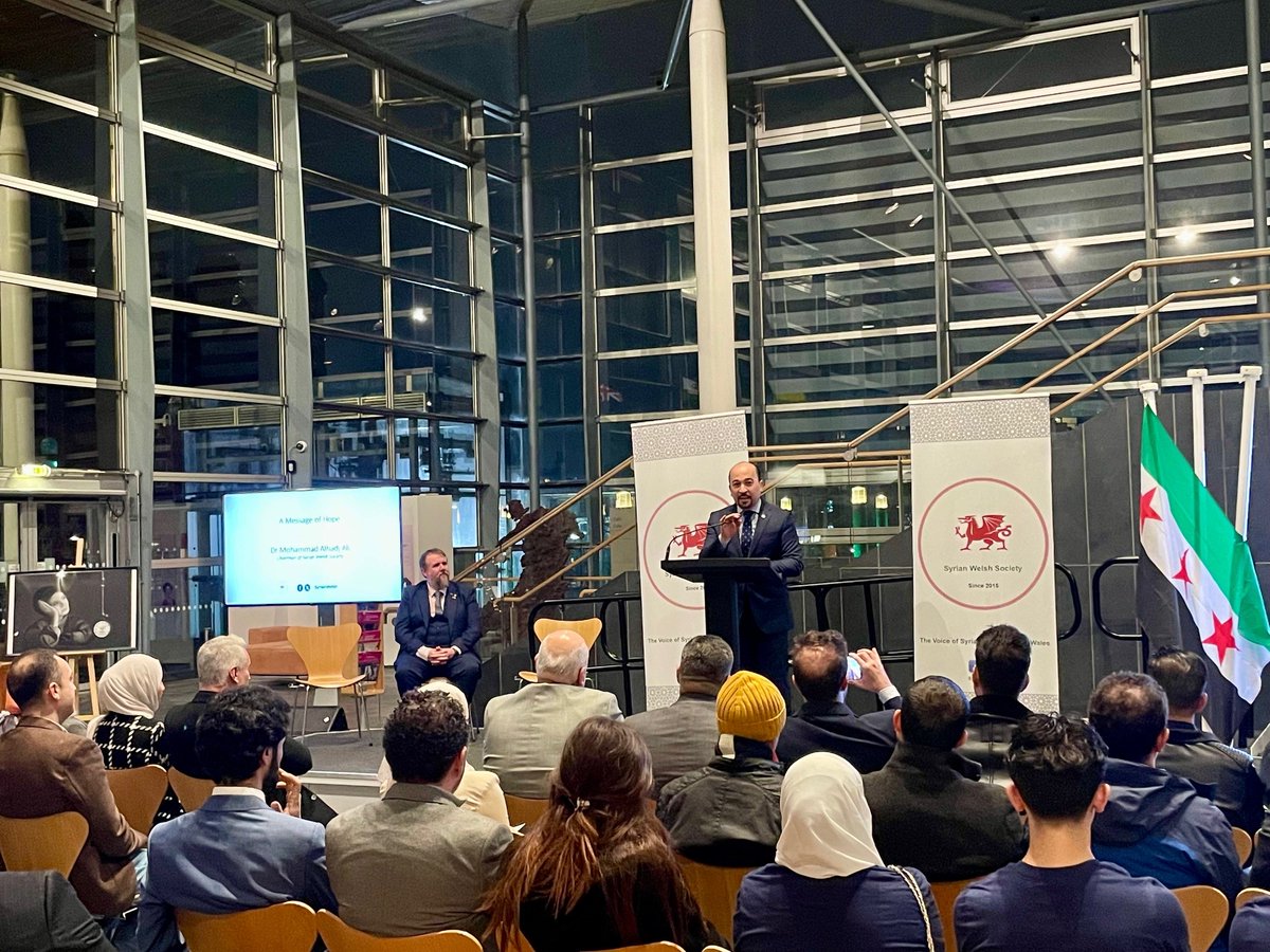 Peredur Owen Griffiths AS/MS (@peredurplaidas) on Twitter photo It was an honour and privilege to hold an event in the Senedd in conjunction with <a href="/SyrianWelsh/">Syrian Welsh Society</a>, led by the inspirational <a href="/DrAlhadjAli/">Dr Mohammad Alhadj Ali</a>.
We welcomed the fall of the Assad dictatorship and looked to a brighter future that will hopefully be free of bloodshed and filled with peace. It was an honour and privilege to hold an event in the Senedd in conjunction with <a href="/SyrianWelsh/">Syrian Welsh Society</a>, led by the inspirational <a href="/DrAlhadjAli/">Dr Mohammad Alhadj Ali</a>.
We welcomed the fall of the Assad dictatorship and looked to a brighter future that will hopefully be free of bloodshed and filled with peace.