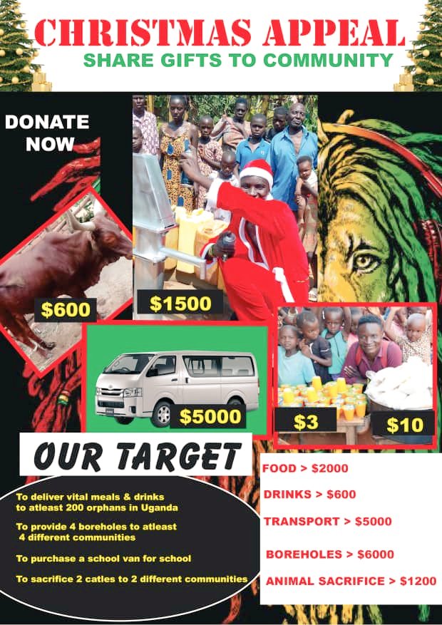 Christmas appeal share gifts to communities in Uganda 
gofund.me/3c18a945