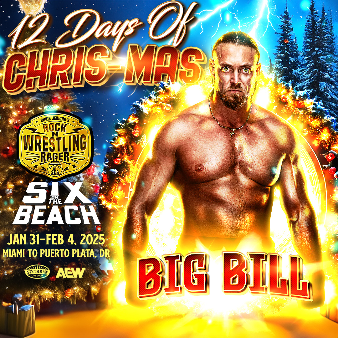 AEW Day 8 reveal.... BIG BILL! Who guessed right today 👀 

Are you still with us? We've got 4 days left to go!

12daysofCHRISmas.tbits.me
