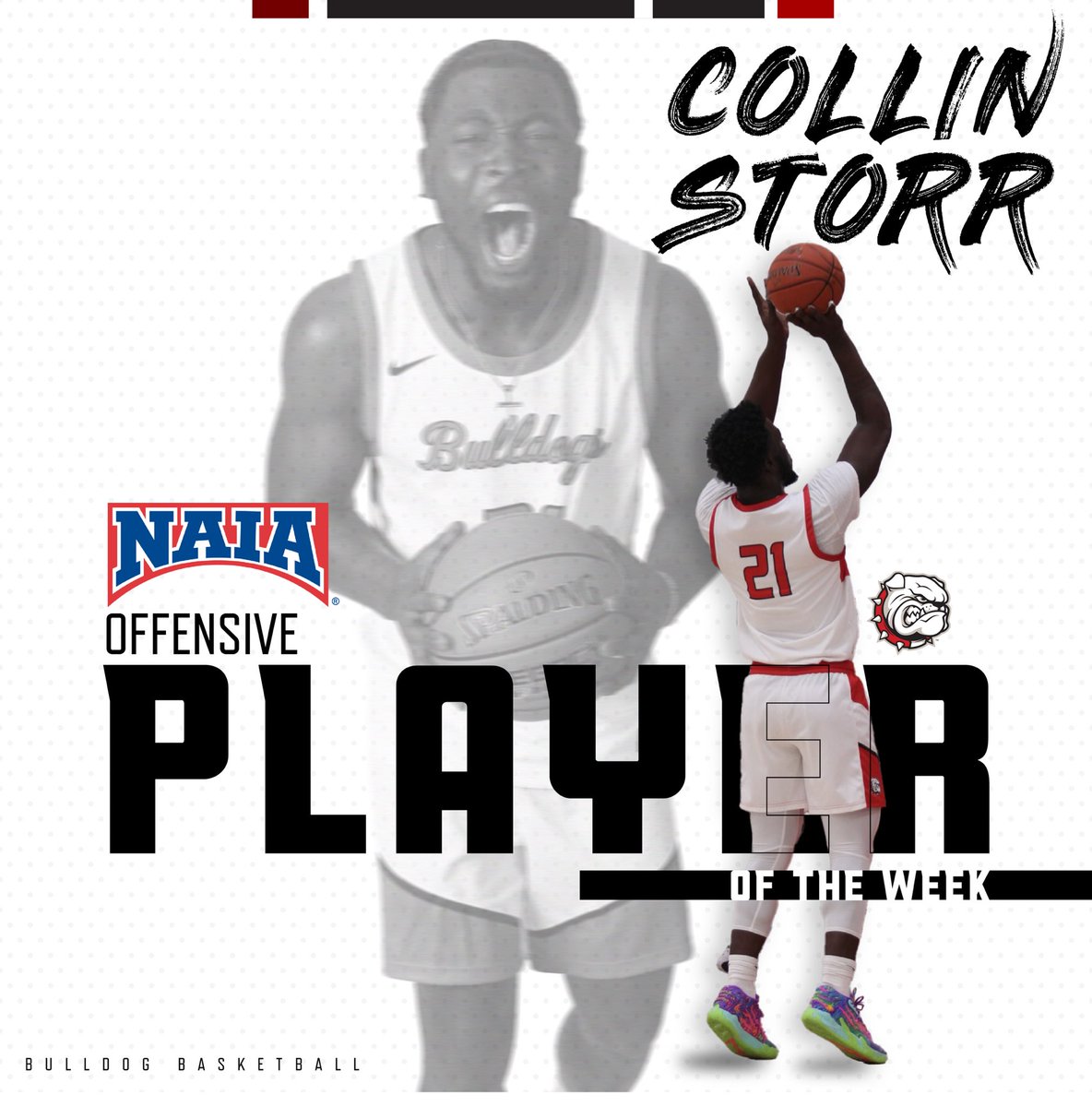 How about a National Honor for #21! Collin Storr has been named NAIA Offensive Player of the Week after his outstanding two games #BulldogPride
