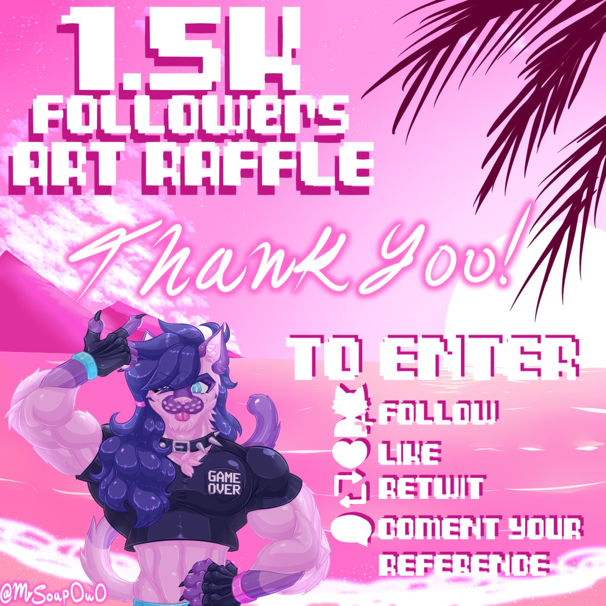 THANK YALL FOR 1.5K FELLAS!💜
#artRaffle PRIZES: 1 FULLBODY 1 HALFBODY AND 1 HEADSHOT ALL CELLSHADES

✨TO ENTER YOU MUST DO✨
🙍‍♂️Follow
❤️Like
♻️Retweet
💬Comment
🤝tag someone doubles winrate!

Raffle last till January 18th. Each 100 new followers another FullBody is raffled!✨