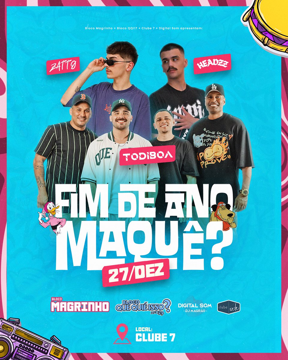bloco_qqi's tweet photo. 🎉 Fim de Ano do MaQuê? 🎉

O Bloco Magrinho, o Bloco Que Quié Isso?, o Clube 7 e o Digital Som se uniram para encerrar 2024 com tudo! ✨🚀

🎟️ Ingressos:
👉 1º lote a R$25,00 (limitados)
📌 Pontos de venda: RCA Store ou com a presidência dos blocos.

⚠️ Corre e garante o seu! 💙 https://t.co/sP2mcJVhHu