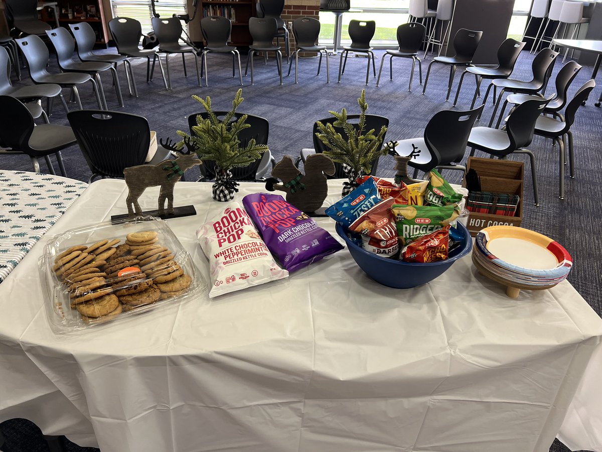We missed snagging a group photo (next time!), but in our defense, we were too caught up in the book joy! It was so fun kicking off our staff book club with a book exchange today. Our adult #MaverickReaders have excellent taste, &amp; full TBRs for the winter break! #ilovemortonranch