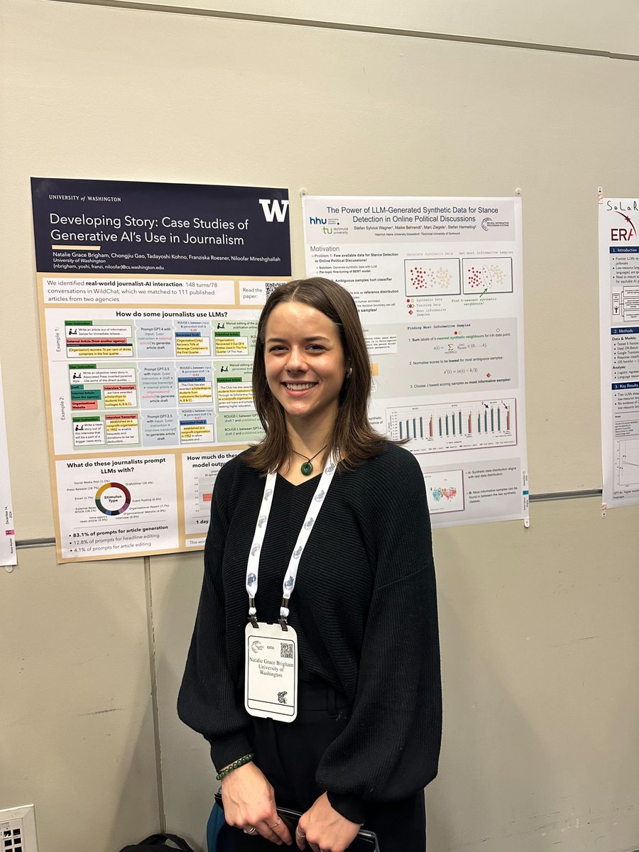UW CSE Security Lab (@uw_cse_seclab) on Twitter photo Congrats to lab alumni <a href="/ng_brigham/">Natalie *Grace* Brigham</a> for presenting at the NeurIPS 2024 workshop on Socially Responsible Language Modelling Research (SoLaR)!
See the poster: lnkd.in/g4KGbKum
SoLar workshop: solar-neurips.github.io Congrats to lab alumni <a href="/ng_brigham/">Natalie *Grace* Brigham</a> for presenting at the NeurIPS 2024 workshop on Socially Responsible Language Modelling Research (SoLaR)!
See the poster: lnkd.in/g4KGbKum
SoLar workshop: solar-neurips.github.io