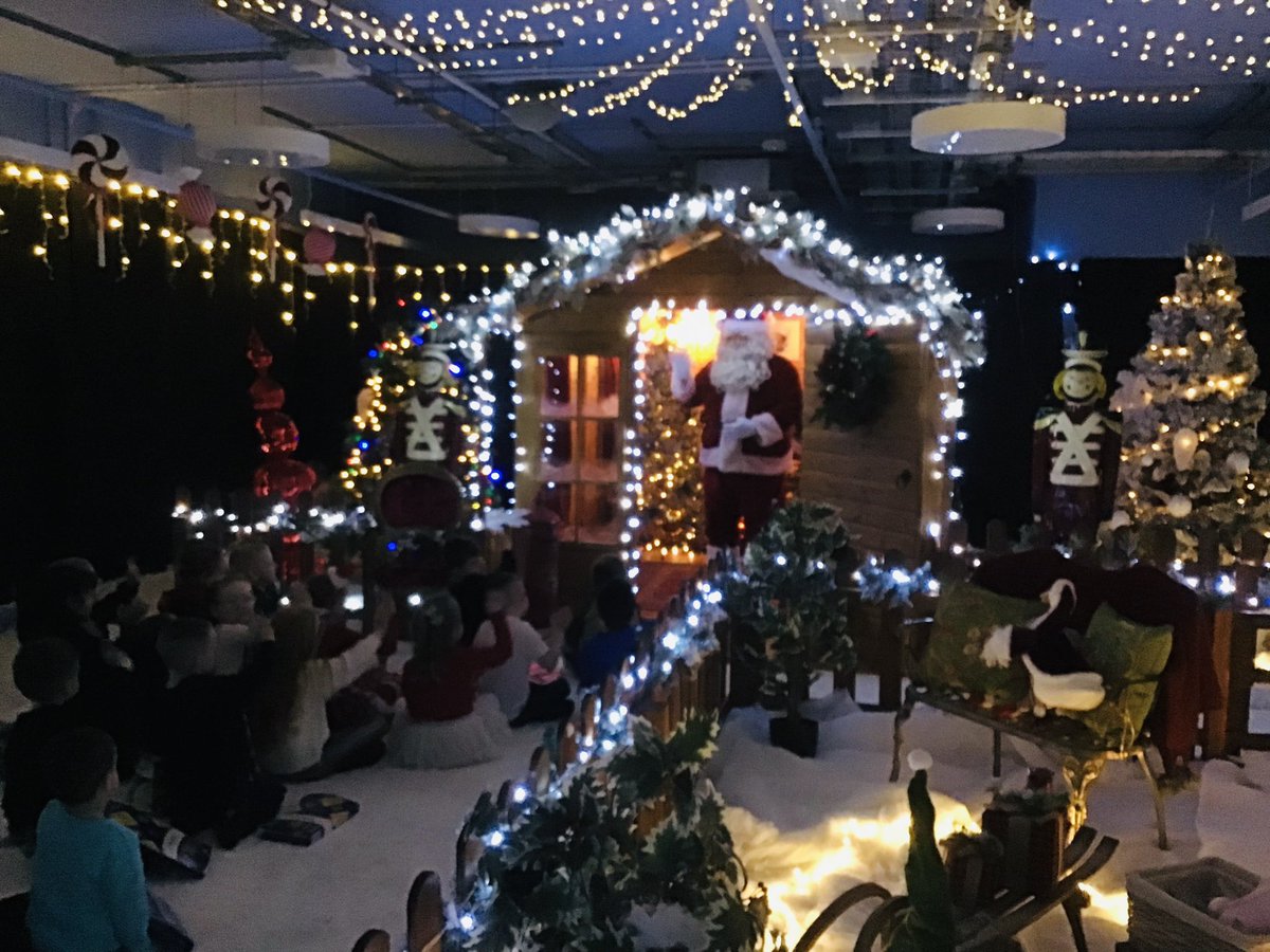 StBernardsPS's tweet photo. Fun Street was delighted with the amazing grotto/Enchanted forest created by our talented children and staff! 🎄✨ Our P1s had a fantastic time visiting and meeting Santa yesterday. Huge thanks to everyone for all their hard work! 🎅 #ChristmasMagic #FunStreet @shopsilverburn https://t.co/0p9rFmTJr4