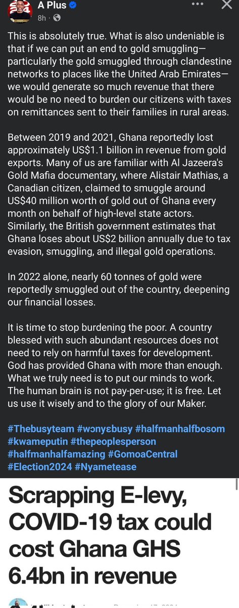 AnanseNetwork's tweet photo. Today in focus ‼��‼️

A Plus passed some comment on how gold is smuggled out of the country and how Ghana loses  revenue out of that.

Kevin Taylor blows a cover on how the Akuffo-Addo government intends to smuggle gold today

NPP guys confirm it https://t.co/Dn3ZK3k6FJ