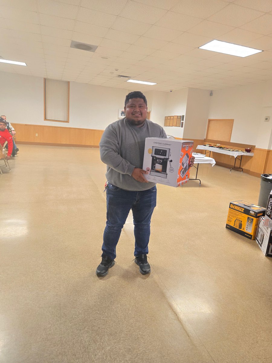 ForSureRoofing's tweet photo. We had a great turn out for our company Christmas party. Everyone won a prize this year. Thank you to Echo Electric, Duke Rentals, United rentals, @Holcim, Phoenix Metals, @VersicoRoofing, @BeaconBuilds , Acme tools, and Vibrant Insurance Group for all the donations. https://t.co/Y120f8q06m