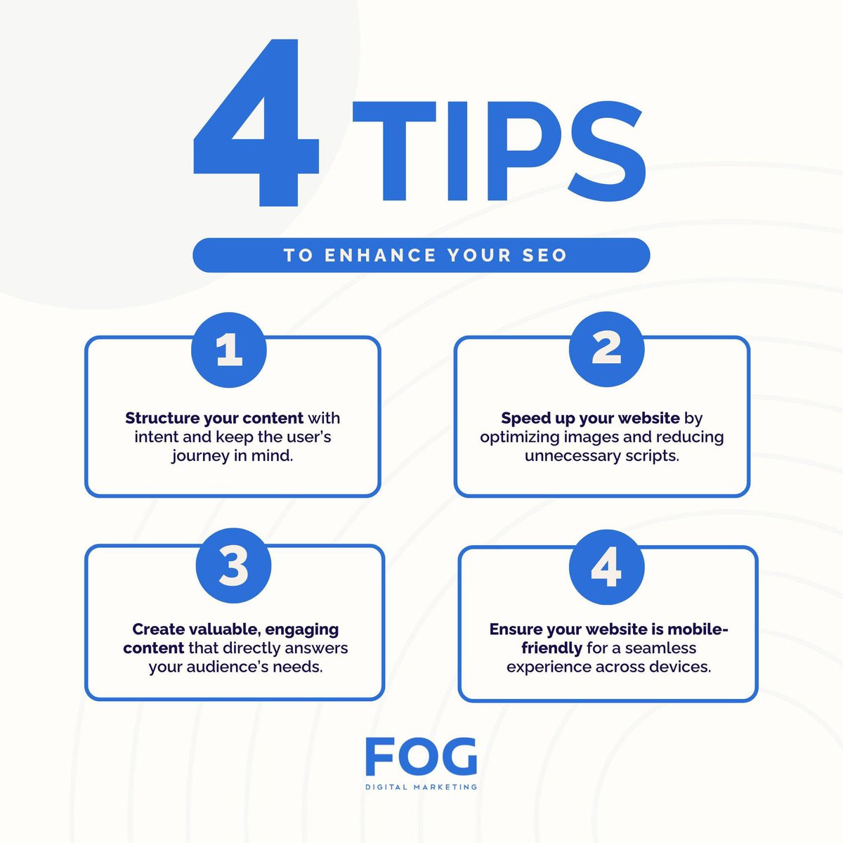 fogdigitalmktg's tweet image. Want to get noticed online? SEO is the key! Here are 4 easy tips to help improve your rankings:

These small steps can make a big difference. Need help with SEO? We’re here to guide you!

#SEOtips #FOGDigitalMarketing #WebsiteGrowth #SmallBusinessSupport #SEO