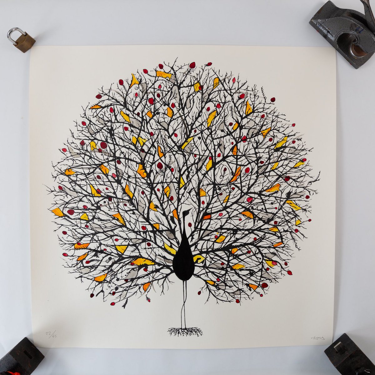 RobWassArt's tweet photo. I’ve got nothing new in the store tonight, however I was pleased to find out that this piece reached its final destination this evening. Found in a tube in my studio after 15 years and still looking fresh. 

Tomorrow will probably be last orders before Christmas…. https://t.co/8L9HsDlg4v