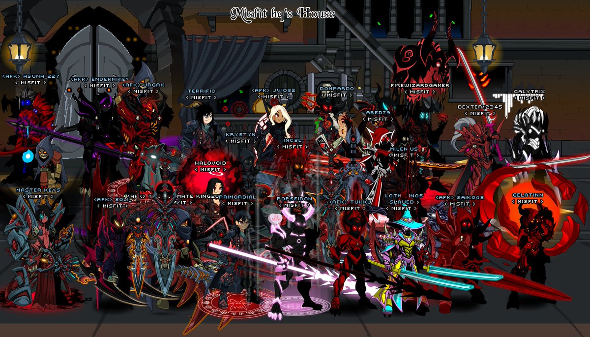 ArtixKrieger's tweet photo. Under one banner of fairness and respect, MISFIT gathers 430 heroes strong. With kindness as their creed and helpfulness as their mission, they stand ready to guide and aid all who seek it. Meet the MISFIT guild at https://t.co/KR5qqQJf1A 
#aqw #gamercommunity
~Bel https://t.co/S9J3evHh59