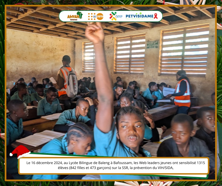 AfriYAN_Camer's tweet photo. Empowering Youth in West Region, Cameroon!
#WesternWebInfluencers hosted a vital health sensitization session at GBHS #Baleng,reaching 1315 students. We focused on #HIV/AIDS prevention,#PTMCM, #SRH, #FP, early pregnancy prevention, and #GBV.

#PETVISIDAME
#YouthFP
@bodyright https://t.co/55uUnCjuCV