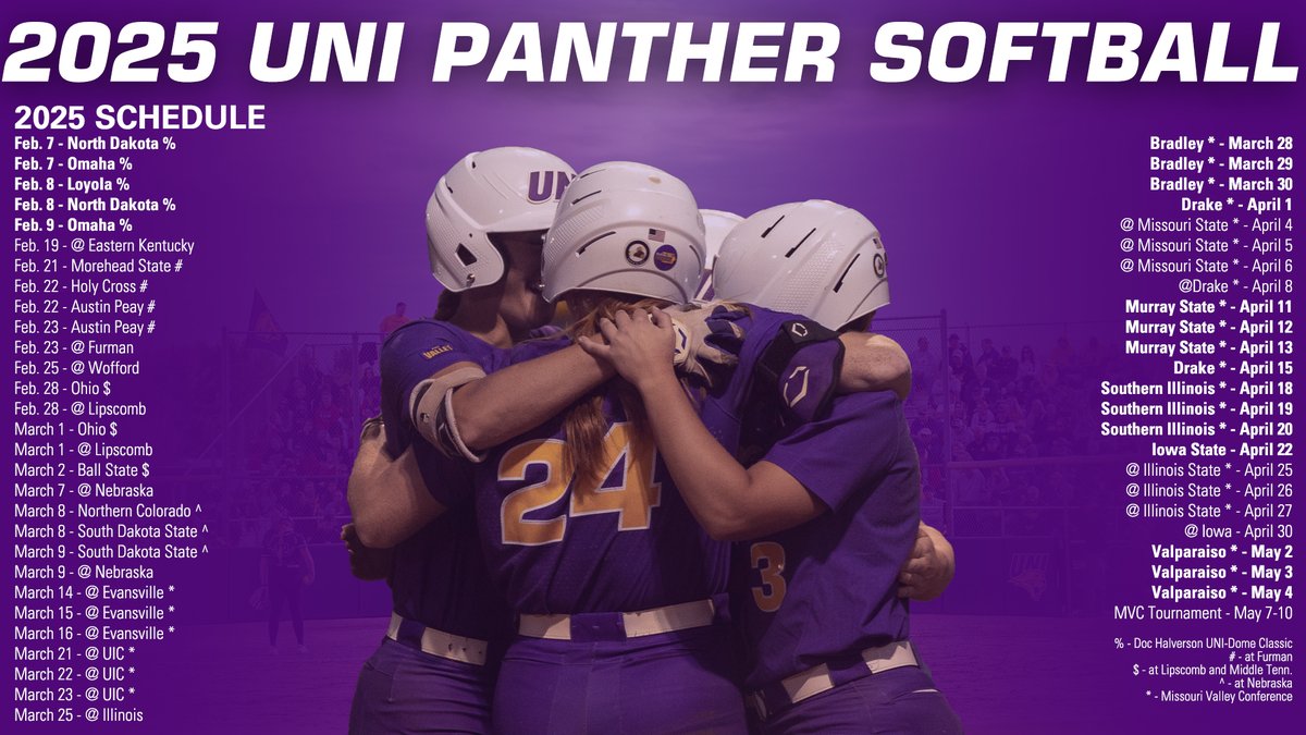 UNISoftball's tweet image. 🚨SCHEDULE ALERT🚨 

Can't wait to get back to action in 2025!

📰 bit.ly/4fjf7yl

#EverLoyal | #1UNI