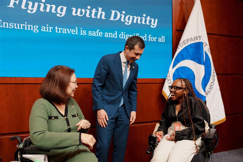SenDuckworth's tweet image. Too often, airlines get away with treating passengers with disabilities as if our mobility doesn't matter.

With this new rule, we say: no more.

A new era of accountability in air travel begins.