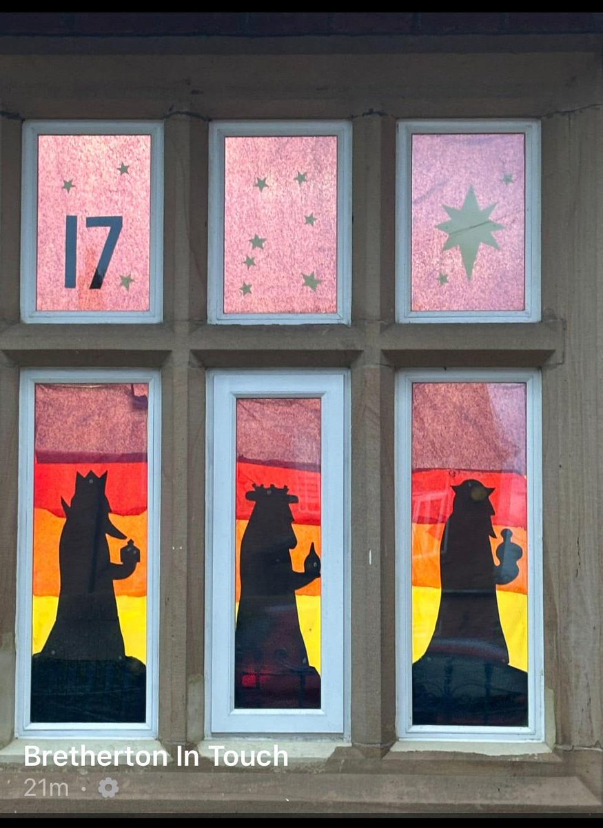 Our Advent window - part of our community advent preparations. Can you guess our carol?