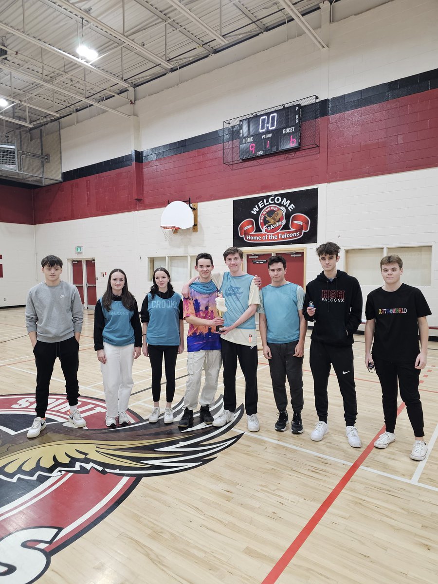 HSH_PE_Dept's tweet photo. Excellent 5 team double elimination Basketball tournament run by Ian, Nathan &amp; Jack in PE 3101. Here is a pic with todays champs 🏆
@HolySpiritHS https://t.co/d1yjsPS9wM