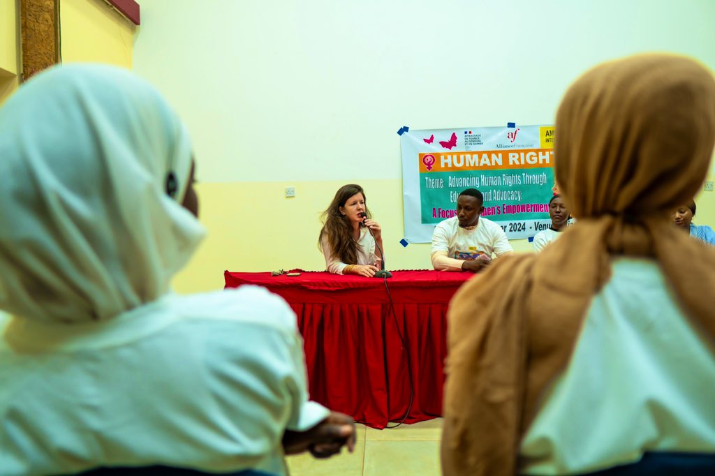 muhammed_hydara's tweet photo. Education and advocacy are tools for change. On #HumanRightsDay, we celebrated women’s empowerment alongside Alliance Française de Banjul &amp; France in the Gambia. 
A big thank you to all participants and our brilliant panelists Satang Dumbuya &amp; Mbassey Manneh. 
#WEProject https://t.co/qUZHyor542