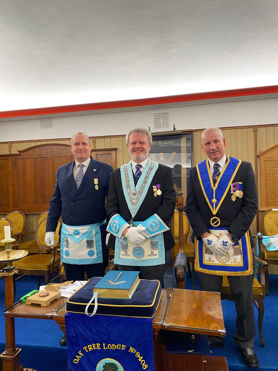 Tonight I had the honour of being installed in the chair of King Solomon. Amazing experience, made all the more special by having my good friends <a href="/Jarrabazza/">Bazza!</a> and <a href="/Michael86611903/">W.Bro. Mike Norton</a> travel over 300 miles between them to share in the experience.

#LoveFreemasonry
#SurreyMason