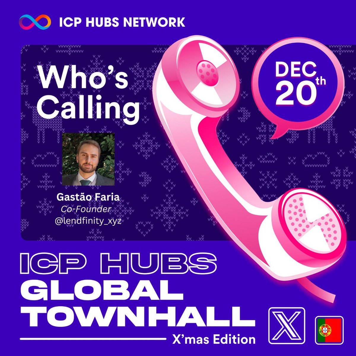 lendfinity_xyz's tweet image. We'll be part of the @ICPHUBS Global Townhall, representing @icphub_PT! Tune in at 3:30PM UTC this Friday!