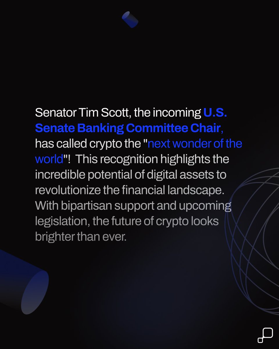 Event Horizon Express 🚀✨ Incoming U.S. Senate Banking Comittee Chair, Tim  Scott, has called crypo the “next wonder of the world”.  #EventHorizonExpress #Crypto #Blockchain #Pulsara