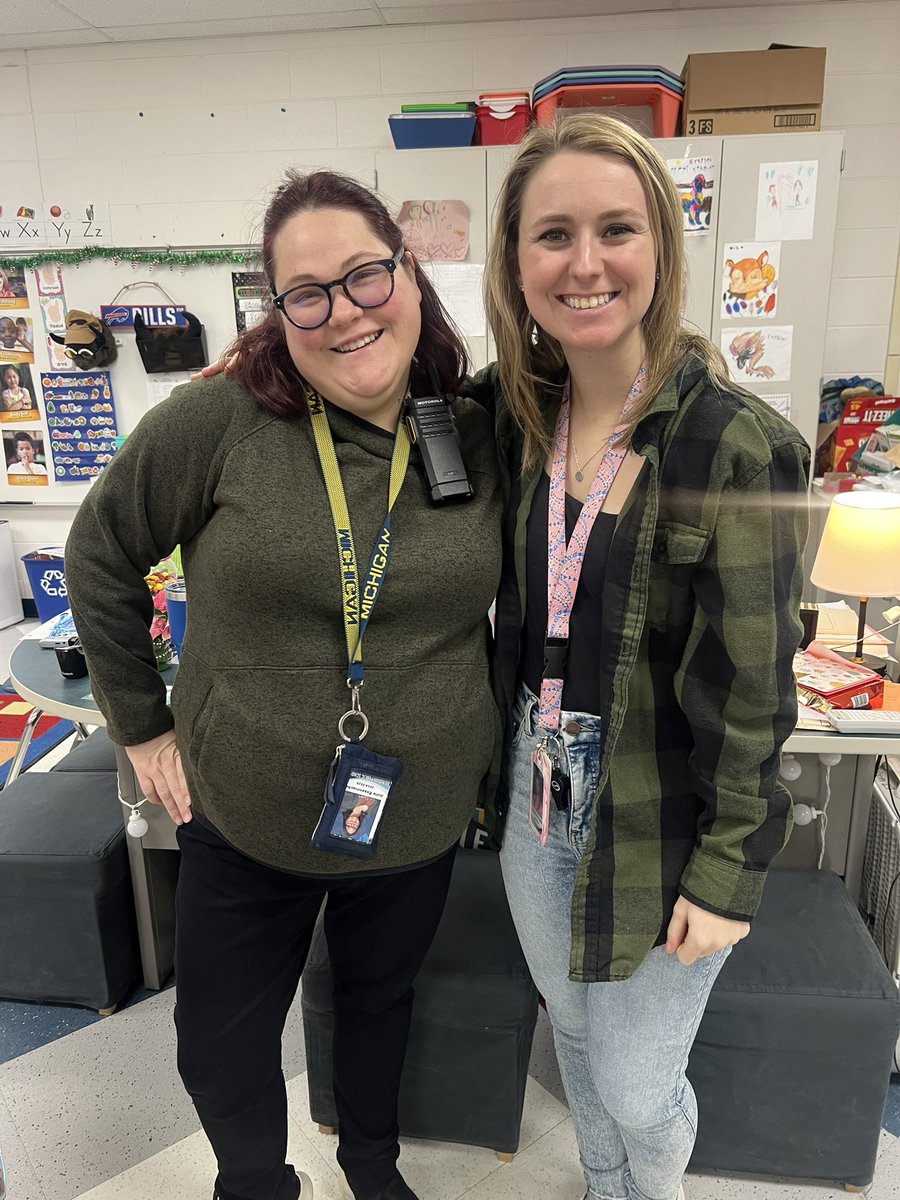Flannel day turned twinning day!  Love hearing the excitement and joy in the words, “Mrs. Douglas, we match!!” <a href="/MeridianElem/">Meridian Elementary School</a> #ReachHigher 💙🩵