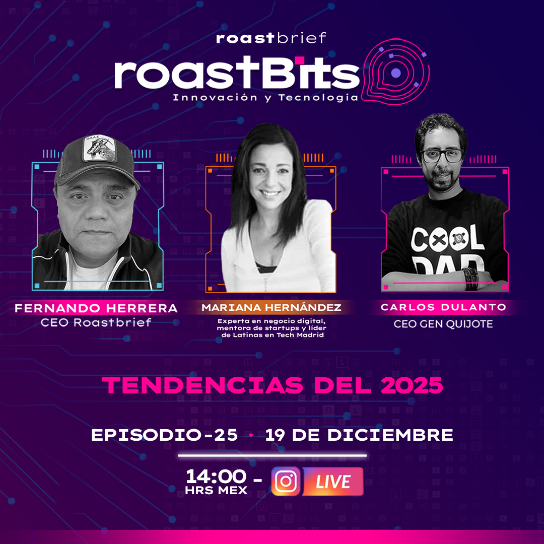 roastbrief's tweet photo. Para el próximo episodio de #RoastBits nuestro CEO Fernando Herrera junto con @CDulantoS y #MarianaHernández continuarán indagando las tendencias que se aproximan. ¡No te lo pierdas! 🧠😮💡 https://t.co/yztxDI6KPo