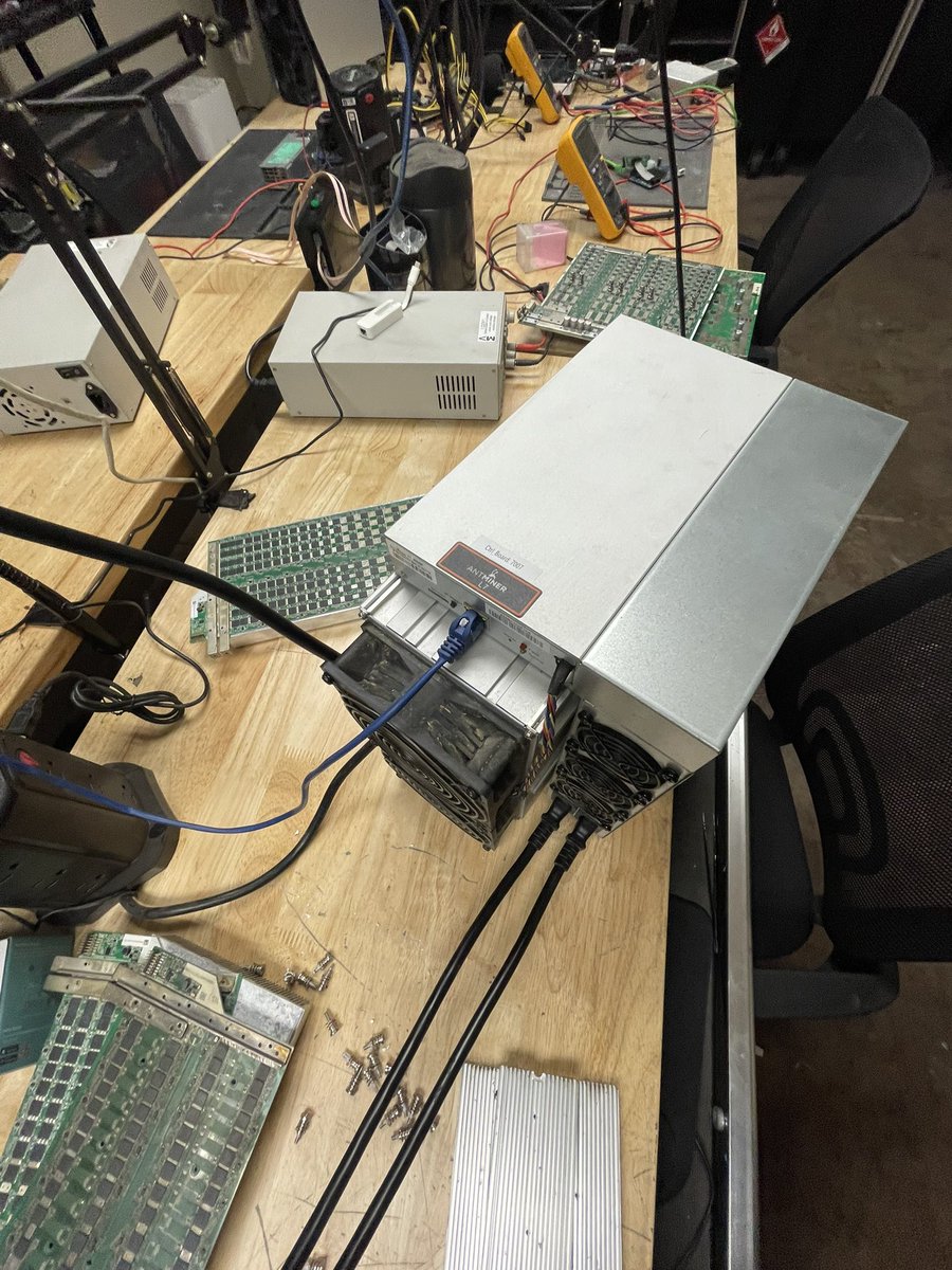 ASICmasterDave's tweet photo. Mine Litecoin and Dogecoin at the same time with Merge Mining! ๐ช Same power, double rewards. Keep your Antminer L7 at peak performance with ASIC Master โ the pros in rig maintenance. Maximize profits, minimize downtime. ๐ง #MergeMining #ASICMaster #L7 #L9 #asicrepair #Dogecoin #Litecoin