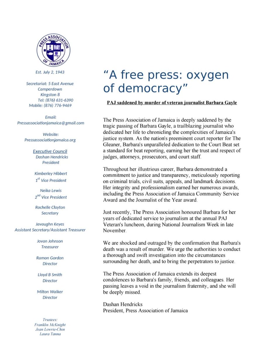 PressAssociationofJa (@pressassnja) on Twitter photo 