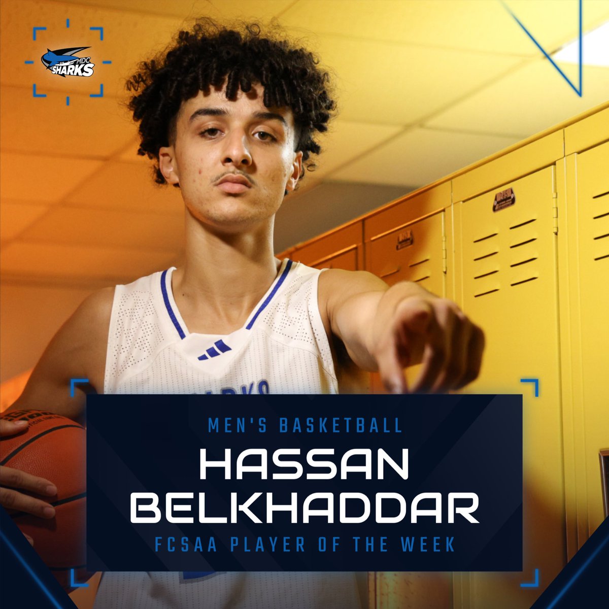 Well deserved <a href="/hassanbelkh/">hassan belkhaddar</a>! 🫡

20 PPG, 5.5 RPG in two games this week:
vs Victory Rock Prep - 18pts, 5rbs
vs #17 Monroe - 22pts, 6rebs (7-11; 63% FG, 6-8; 75% 3FG)

Season Average: 
12ppg, 5rpg (52.2% FG, 41.7% 3FG)

#MDCHoops 🦈