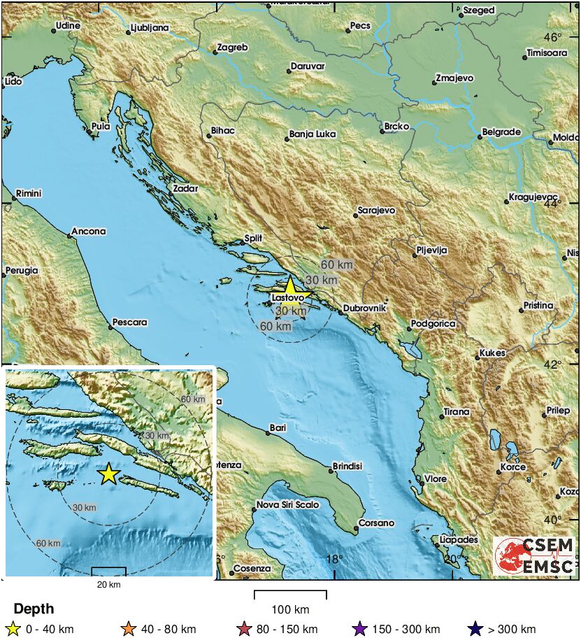 LastQuake's tweet photo. 🔔#Earthquake (#potres) M2.4 occurred 20 km W of #Blato (#Croatia) 5 min ago (local time 23:51:43). More info at:
📱https://t.co/QMSpuj6Z2H
🌐https://t.co/smtUESJrp2
🖥https://t.co/oF1GFhrypM https://t.co/7fufARiCBl