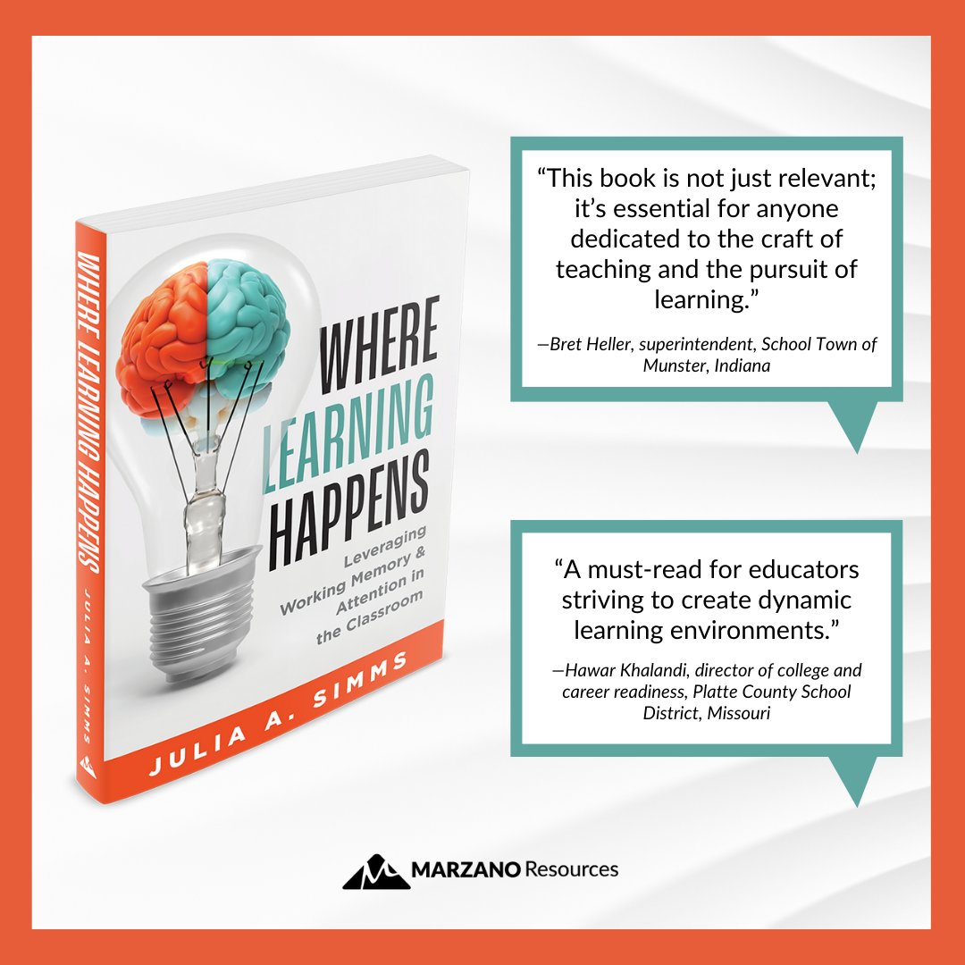 Marzano Resources (@marzanoresource) on Twitter photo 🔍🧠 Master the art of attention in this book, designed to equip educators with practical student engagement strategies to leverage attention-related concepts for student success. ⭐
🔗: bit.ly/4fXGNtG <a href="/JuliaASimms/">Julia A. Simms</a> #Teachers #StudentEngagement #K12 🔍🧠 Master the art of attention in this book, designed to equip educators with practical student engagement strategies to leverage attention-related concepts for student success. ⭐
🔗: bit.ly/4fXGNtG <a href="/JuliaASimms/">Julia A. Simms</a> #Teachers #StudentEngagement #K12