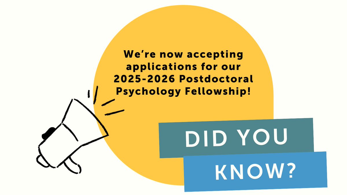 Finishing up your doctorate in #psychology? Looking for a #postdoc #fellowship? Then you're in luck because we're accepting applications for ours through January 3. Learn more and apply here: menningerclinic.org/for-clinicians…
