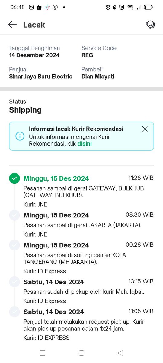 DianMarc06's tweet photo. @JNECare @JNE_ID @tokopedia @TokopediaCare mau sampai kapan digudang? Dari minggu gk gerak2, weird banget sich. Jgn bilang Paket hilang lagi Kaya dulu ya. Saya udah nunggu2 loh!!! https://t.co/dkPBnwEohy