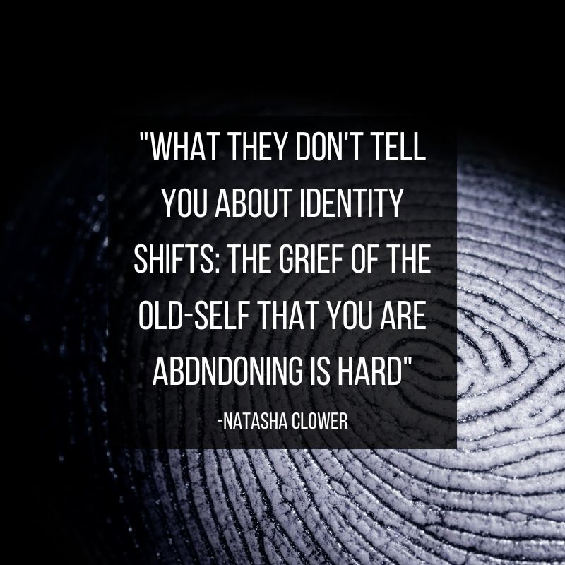 natashaclower's tweet photo. What they don't tell you about identity shifts: the grief of the old-self that you are abandoning is hard.
#quotes #Mindset #lifecoachingformen #identity https://t.co/WUfbOonYSm
